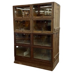 Used Arts & Crafts Tiger Oak Double Barrister Bookcase