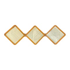 Antique Arts & Crafts Trifold Wall Hanging Vanity Mirror