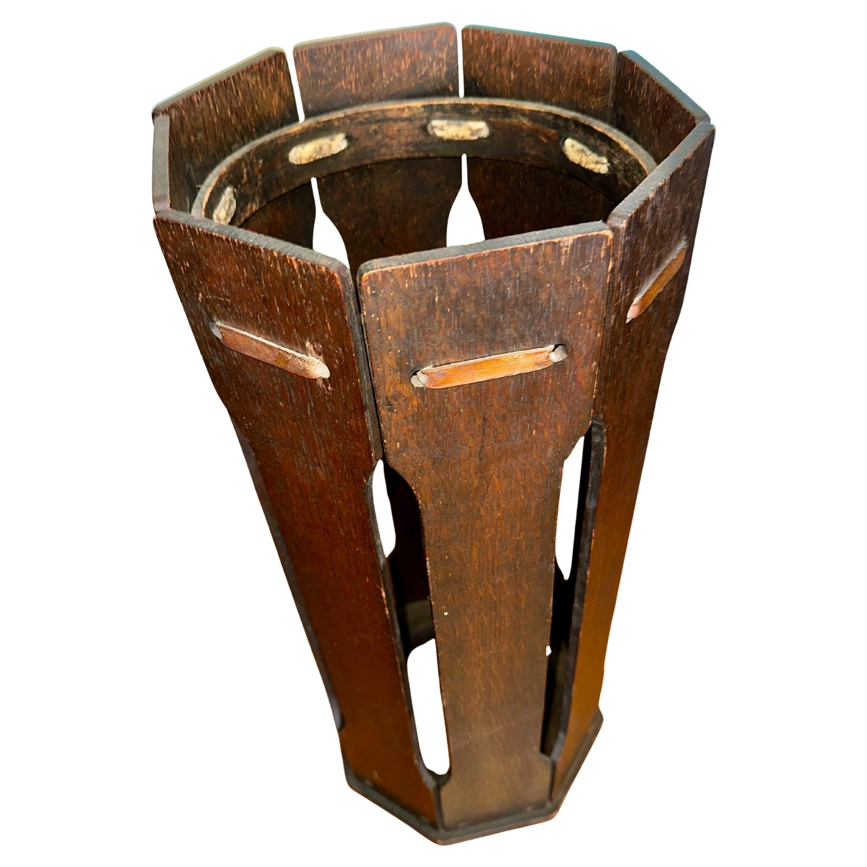 Antique "LAKE SHOPS" Umbrella Stand - Stickley Era W8047 For Sale