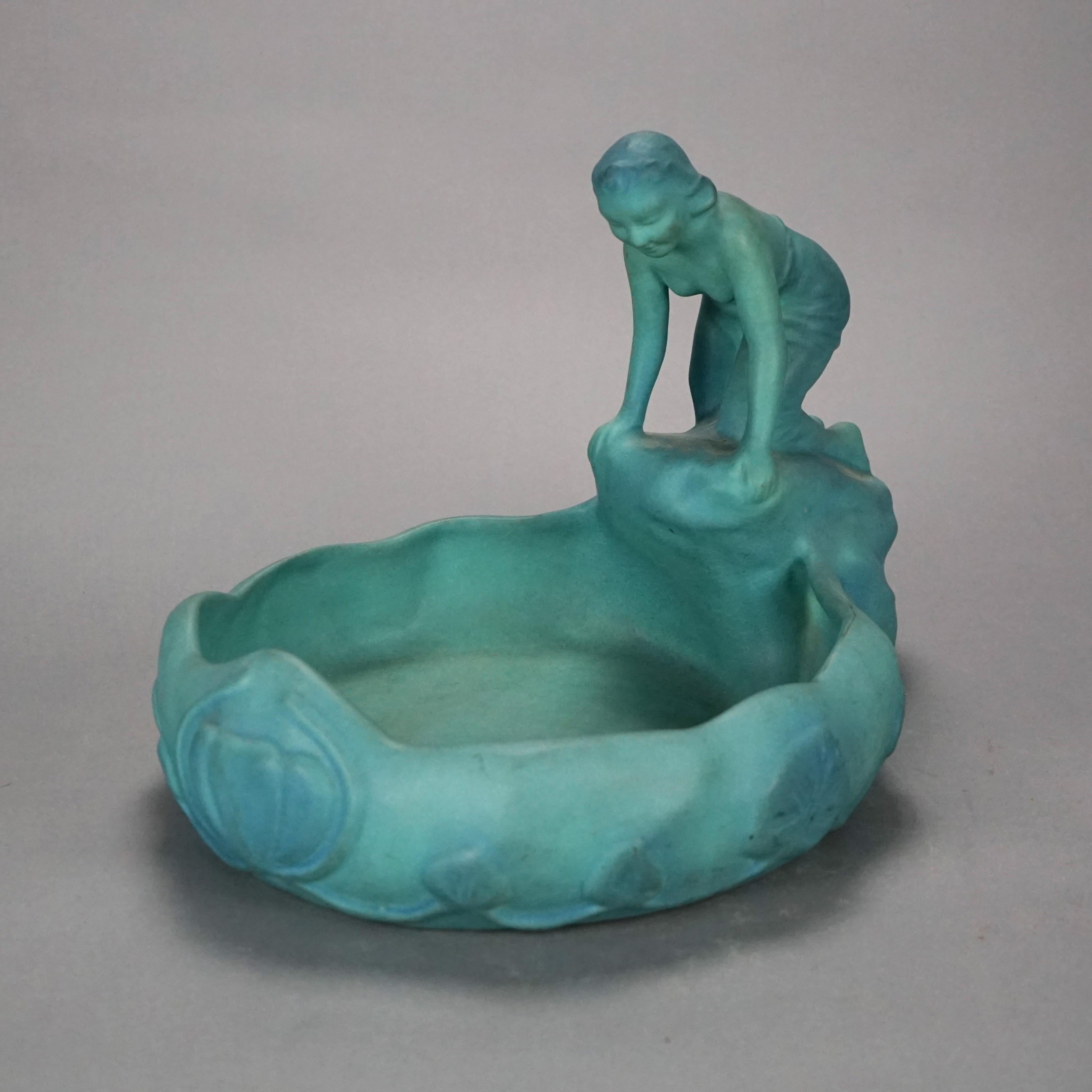 Arts and Crafts Antique Arts & Crafts Van Briggle Art Pottery Figural Lady of the Lake, c1920