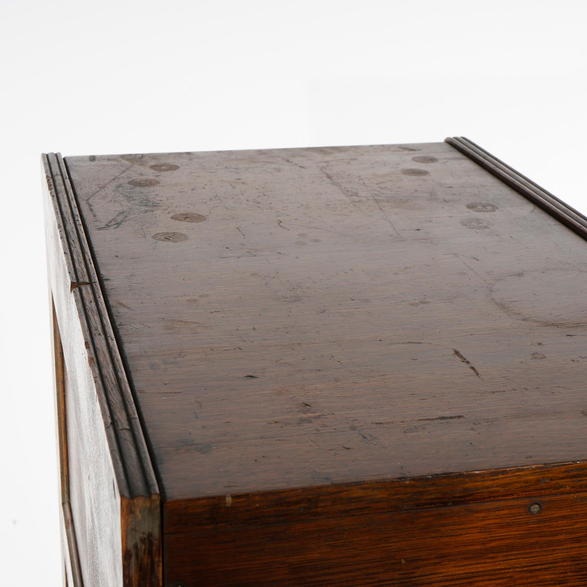 Antique Arts & Crafts Yawman & Erbe Four-Drawer Oak Filing Cabinet C1910 8
