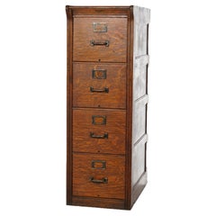 Ancienne armoire à quatre tiroirs en chêne Arts & Crafts Yawman & Erbe C1910