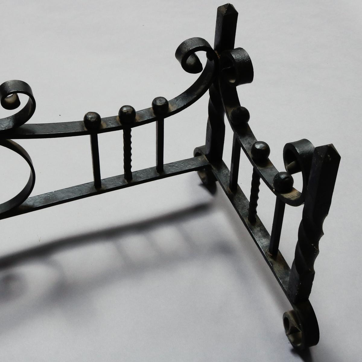 Arts and Crafts Antique Arts & Crafts Yellin School Wrought Iron Fireplace Fender, circa 1910