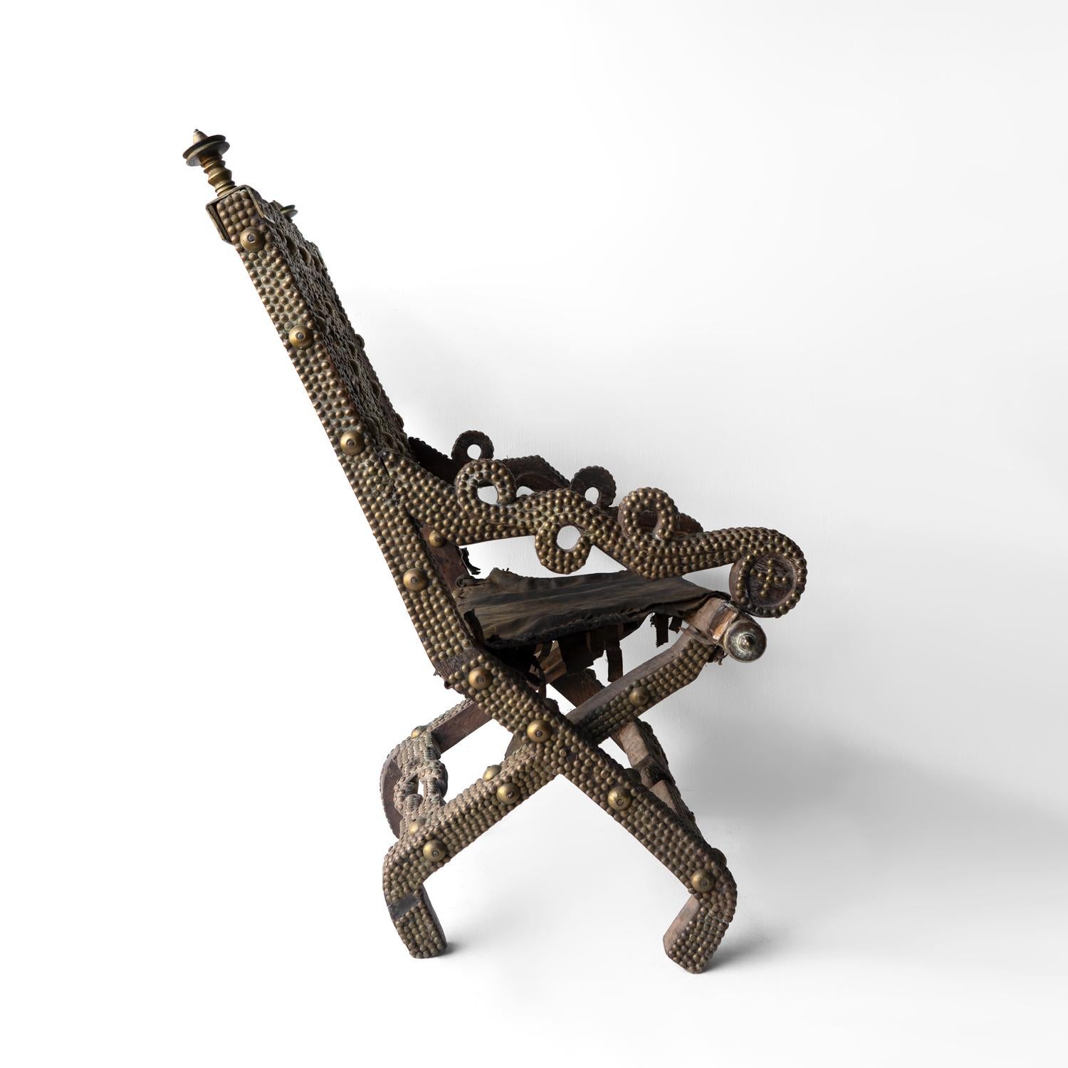 Antique Asante (Ashanti) 'Akonkromfi' Chief's Throne Chair, Ghana, 19th Century For Sale 4