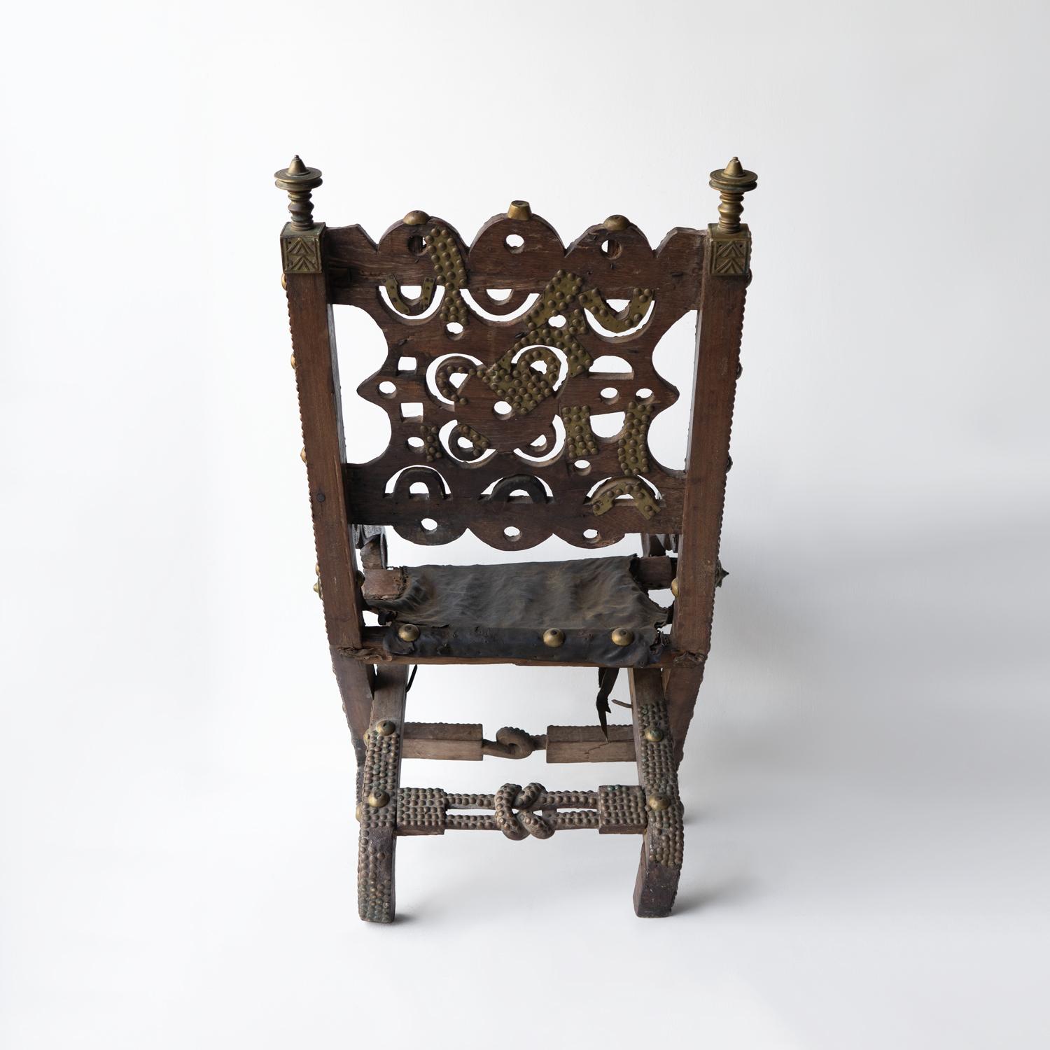Antique Asante (Ashanti) 'Akonkromfi' Chief's Throne Chair, Ghana, 19th Century For Sale 5