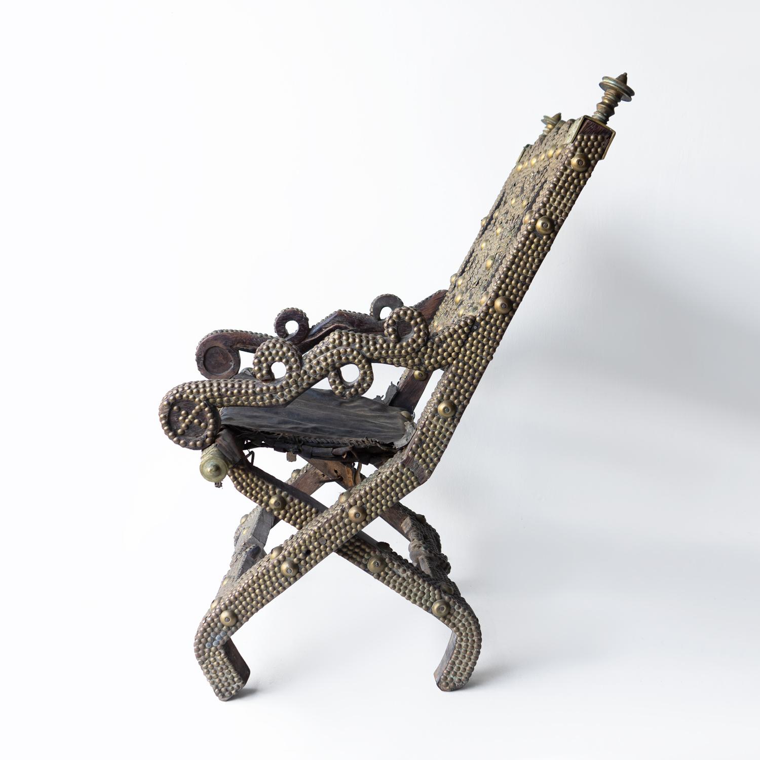 Antique Asante (Ashanti) 'Akonkromfi' Chief's Throne Chair, Ghana, 19th Century For Sale 1