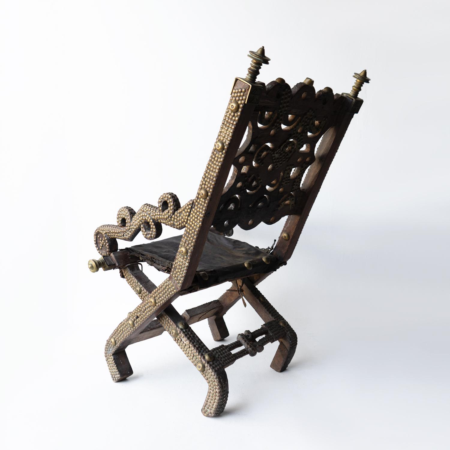 Antique Asante (Ashanti) 'Akonkromfi' Chief's Throne Chair, Ghana, 19th Century For Sale 2