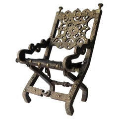 Antique Asante (Ashanti) 'Akonkromfi' Chief's Throne Chair, Ghana, 19th Century