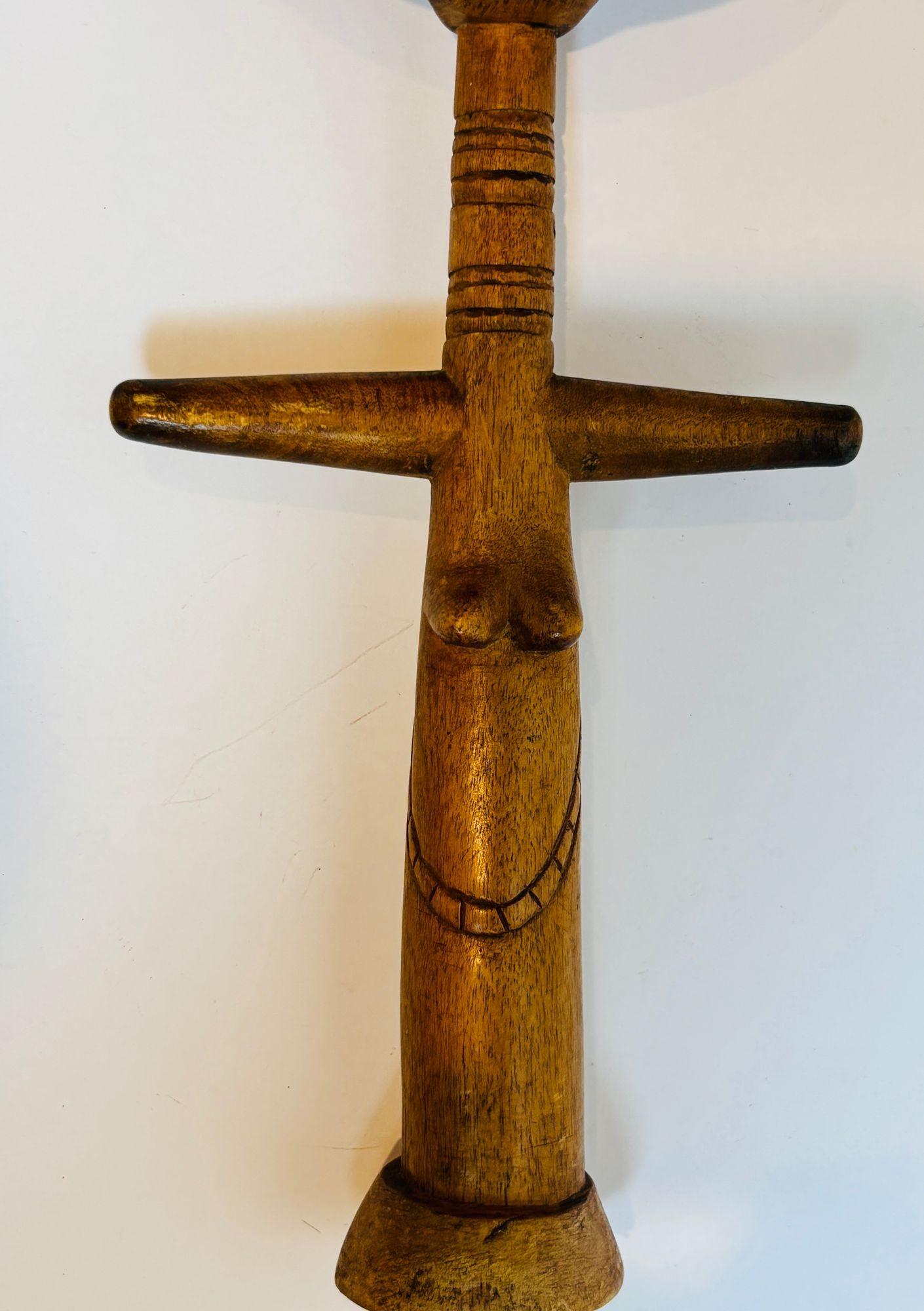 Ancienne poupée de fertilité Arte Antiques Akua'ba, Ghana Art traditionnel africain en vente 7