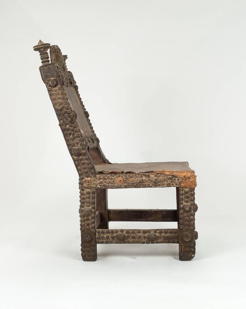 Ghanaian Antique Ashanti Chief's Chair from Ghana