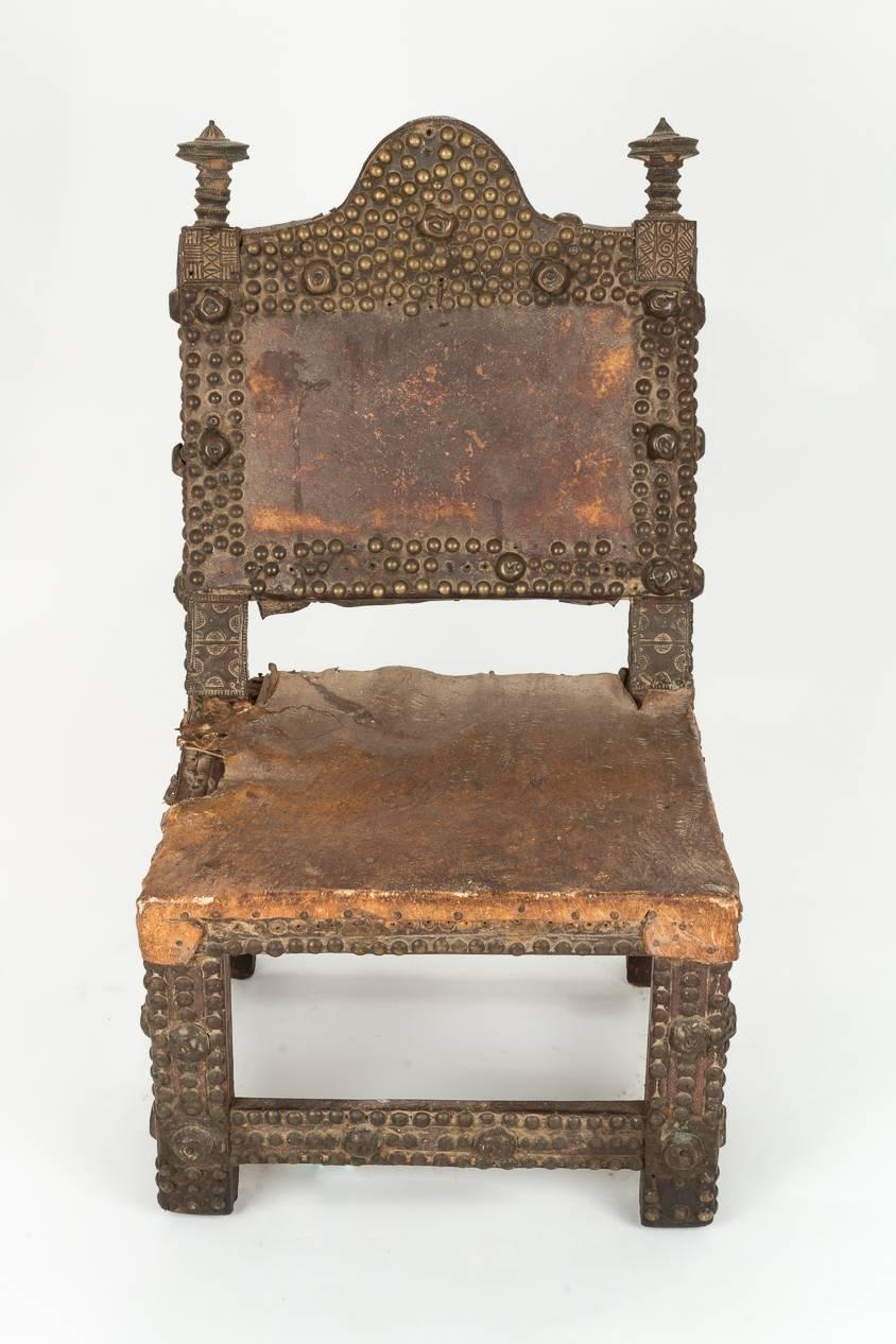Antique Ashanti Chief's Chair from Ghana In Good Condition In New York, NY