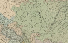 Antique Asia Map – Large 19th-Century Engraving with Political Boundaries, 1865