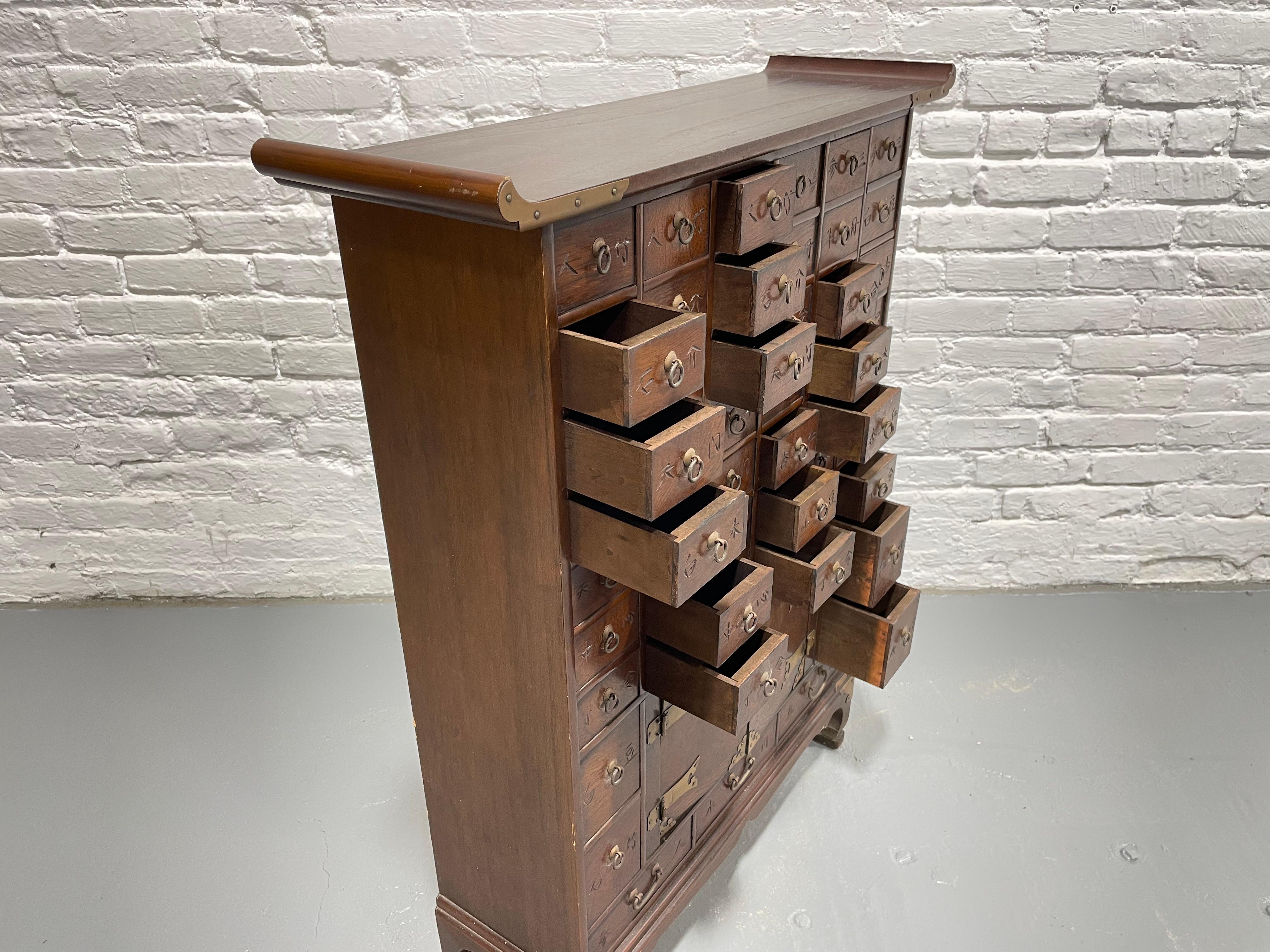 Antique ASIAN APOTHECARY Spice CABINET , c. 1920’s 4