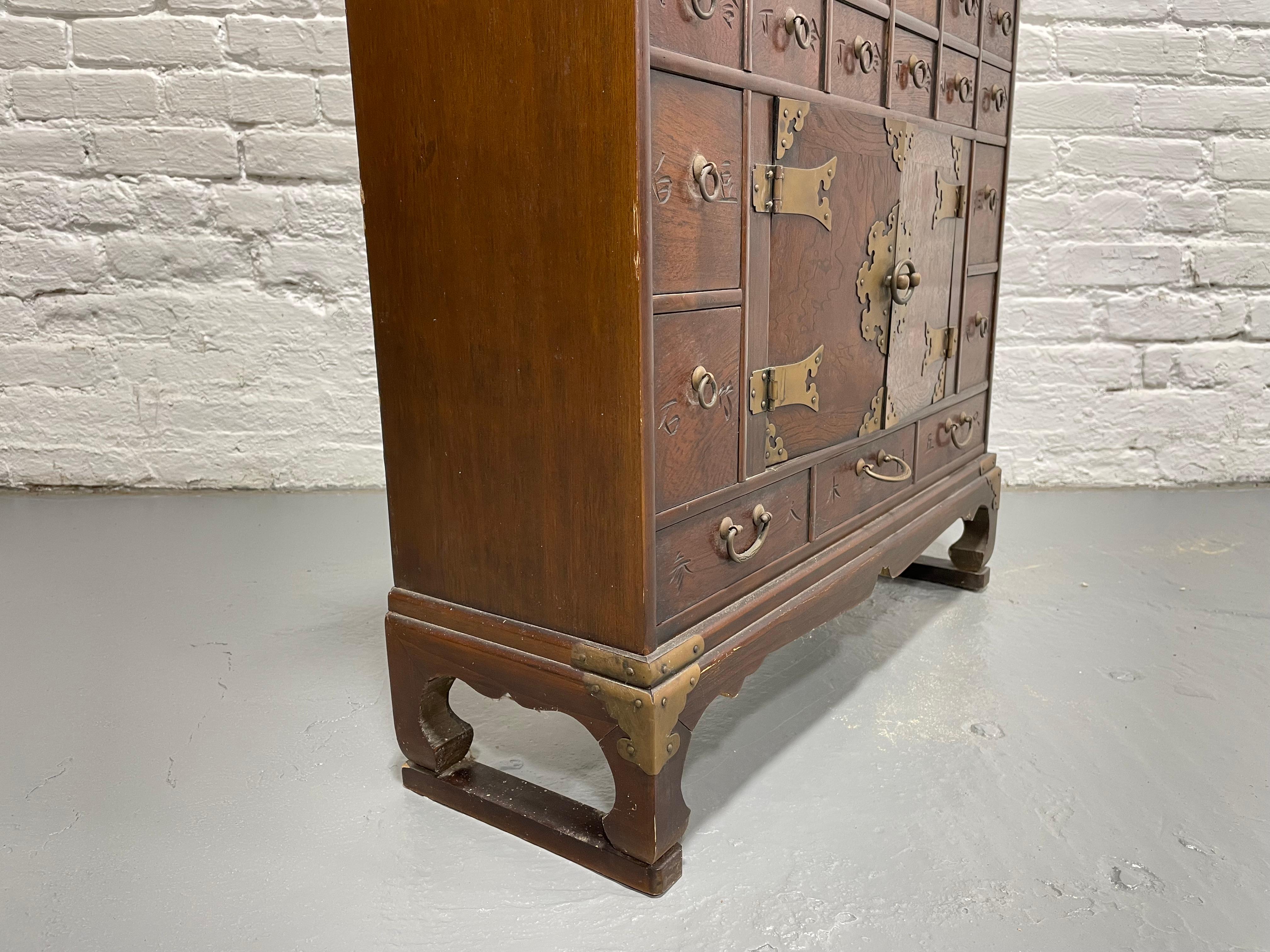 Antique ASIAN APOTHECARY Spice CABINET , c. 1920’s 8