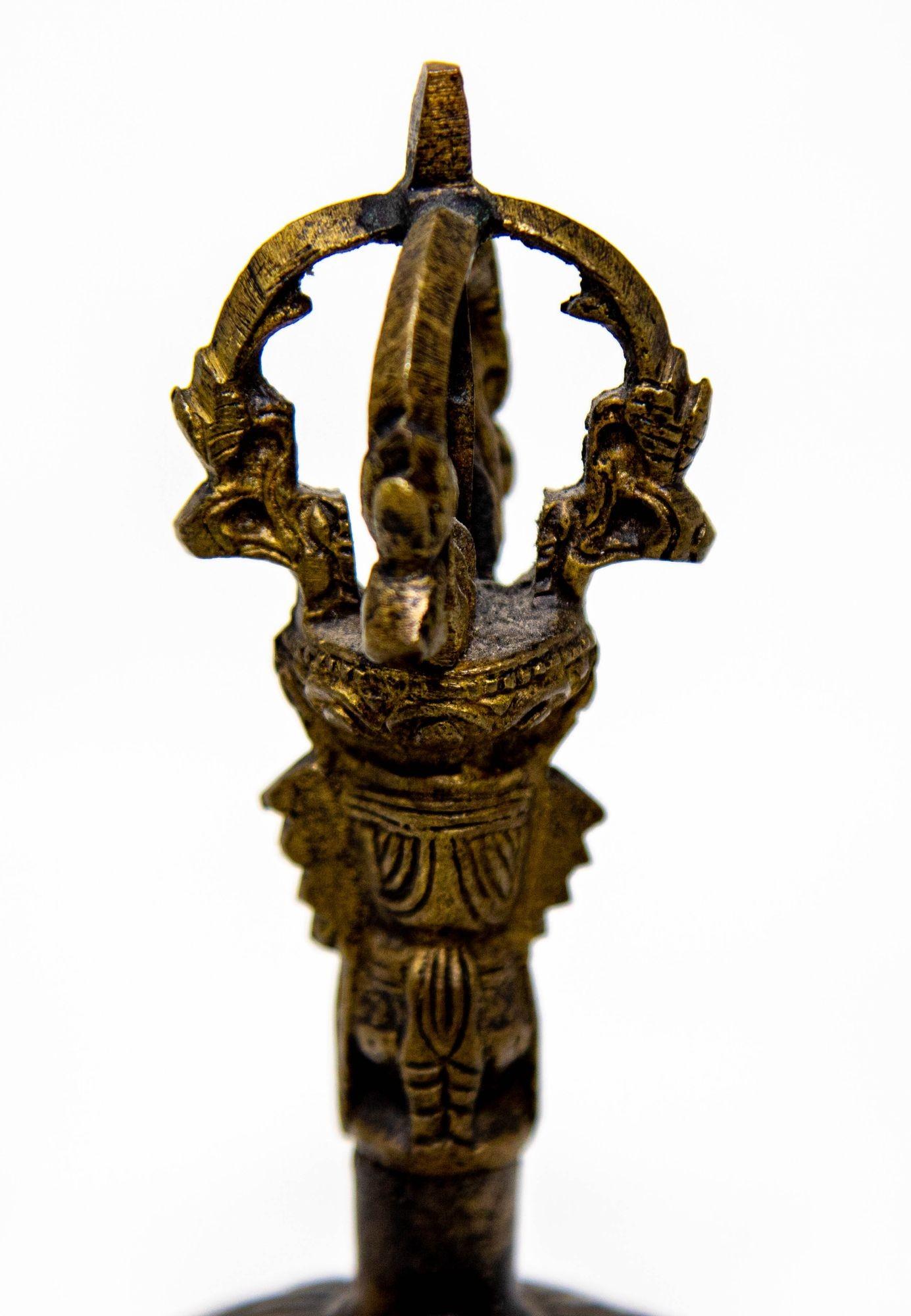 Antike asiatische buddhistische Bronze-Glocke, Tibetische Meditationsgebet Ghanta-Glocke im Angebot 12