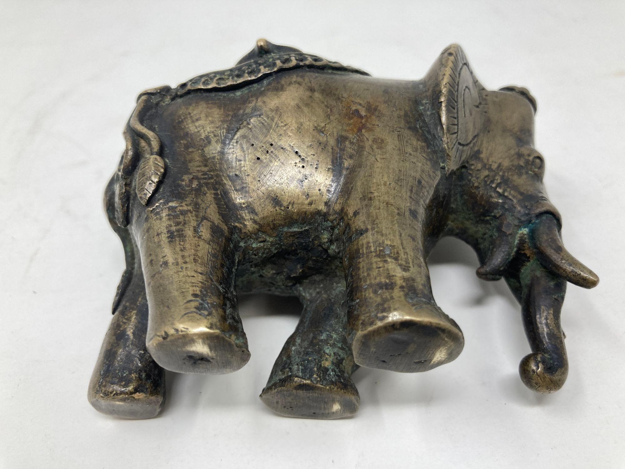 Antico Elefante Asiatico in Bronzo Scultura Statua XIX sec. in vendita 1