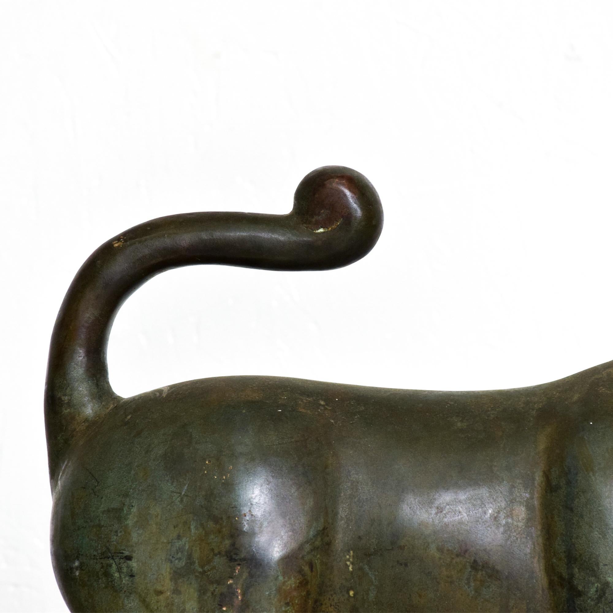 Antique Modernist Etruscan Horse Fine Bronze Sculpture Art by Toto 1960s 1
