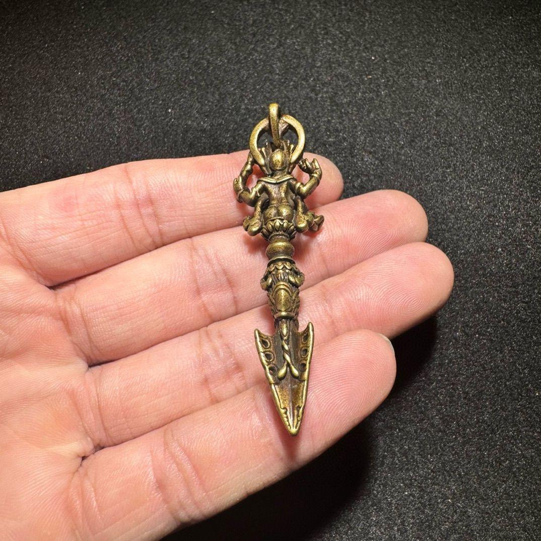 19th Century Vintage Asian Bronze Vajra Pestle For Sale