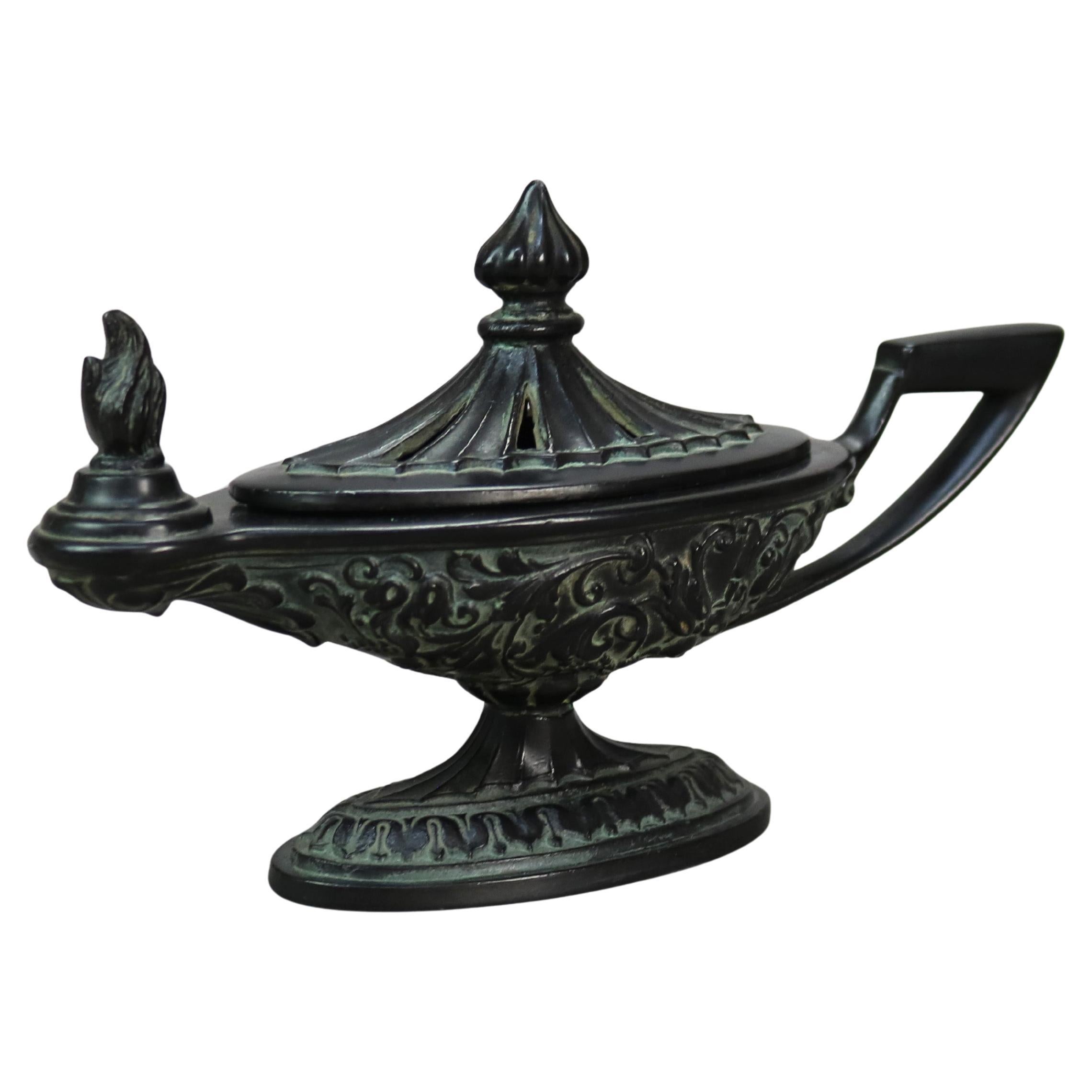 Antique Asian Cast Bronze Censor Lamp C1920