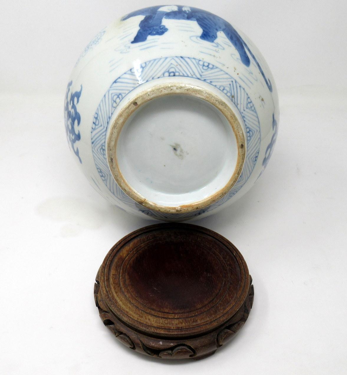 Antique Asian Chinese Porcelain Blue White Gourd Vase Tongzhi Period, 1856-1875 2