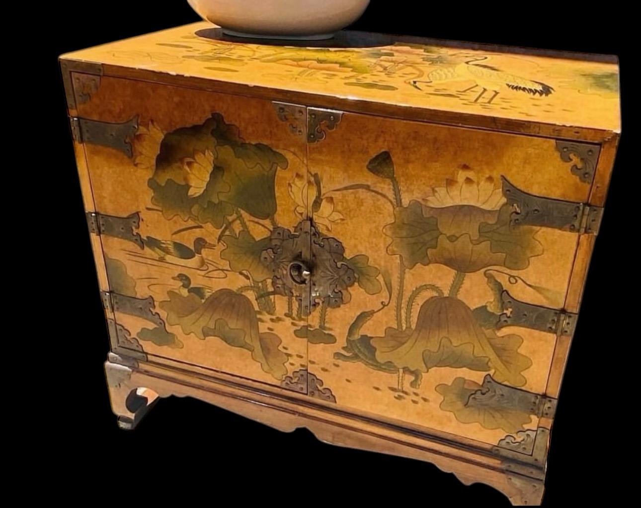 19th Century Antique Asian Chinoiserie Bedside Cabinet Tables Night Stands