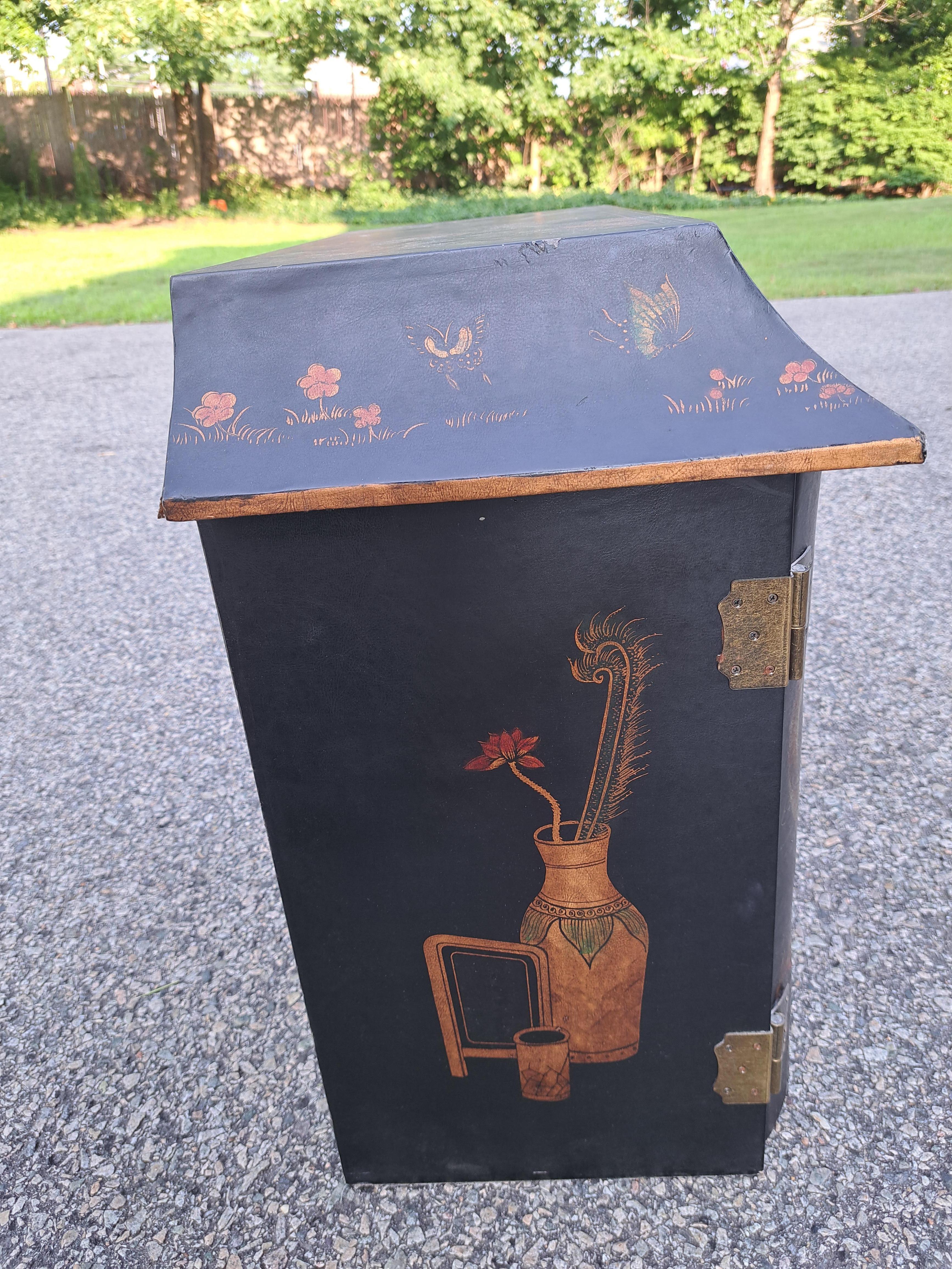 Antique Asian Chinoiserie  Pagoda Shaped Tea / Apothecary Cabinet  For Sale 1