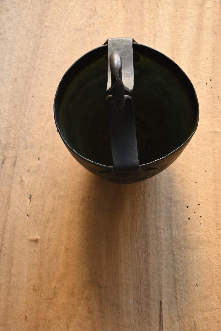 Antique Asian copper bucket 