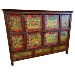 Antique Asian Handpainted Cabinet one of a kind