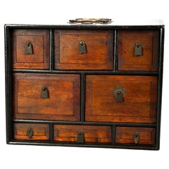 Antique Asian Hardwood Spice or Tea Box Circa 1900