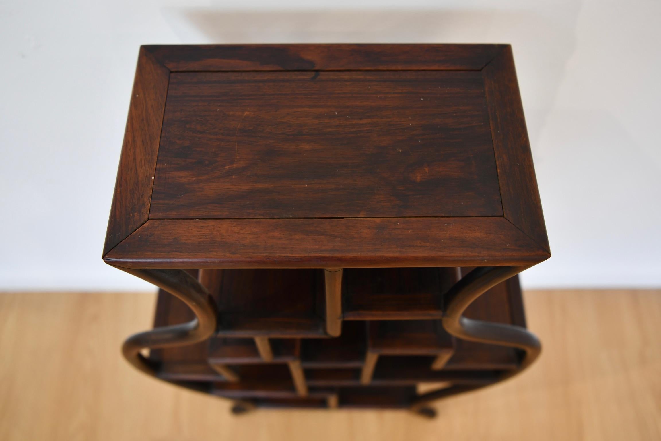 20th Century Antique Asian Hardwood Table Top Etagere For Sale