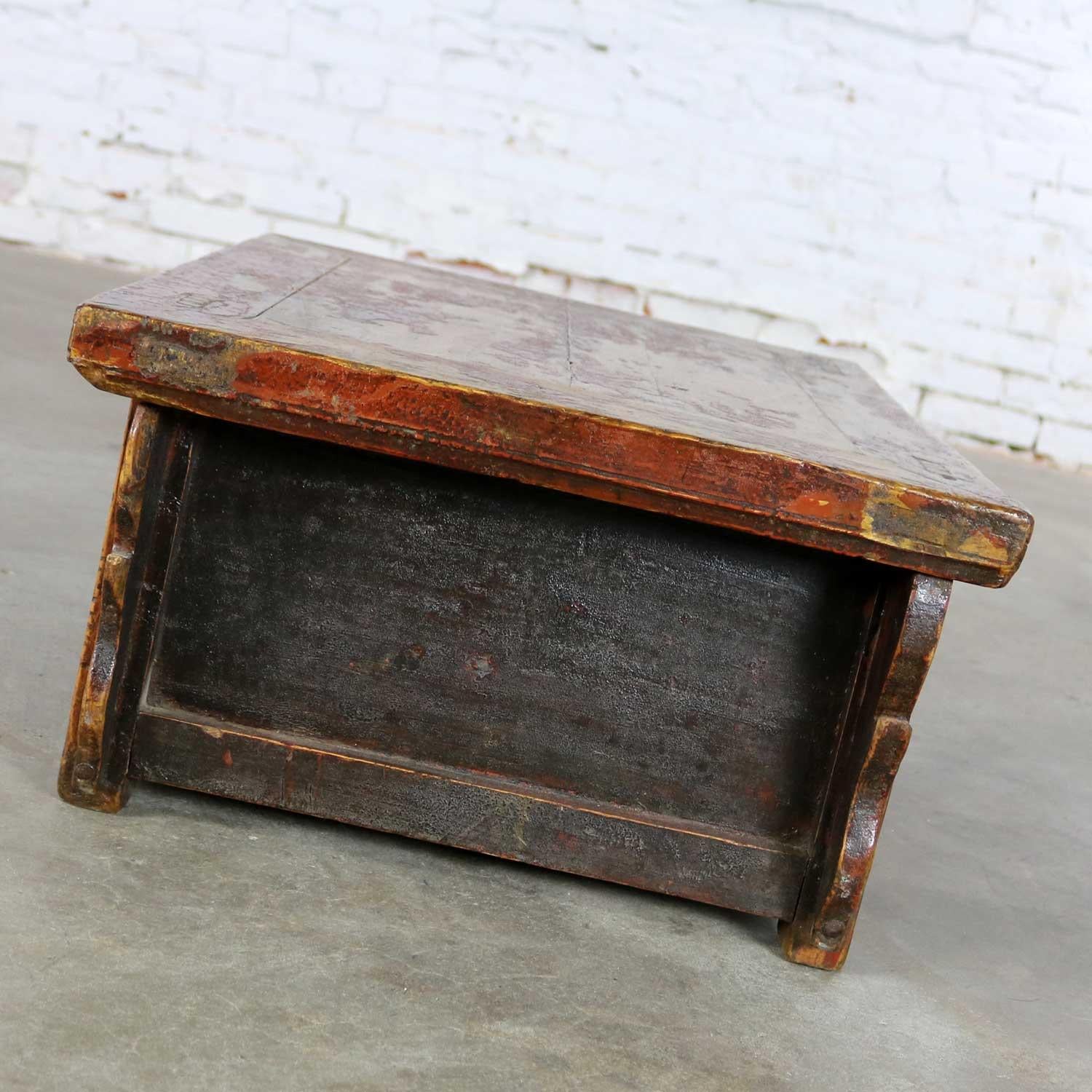 Antique Asian Low Tea or Altar Table with Drawer 1