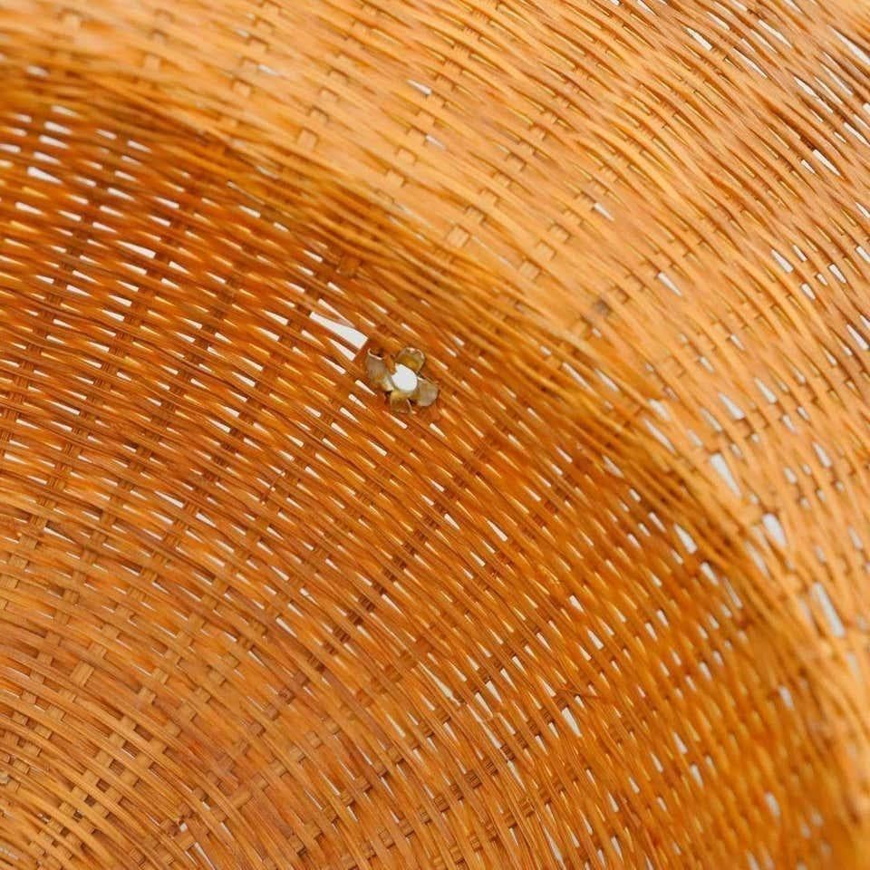 Antique Asian Rattan Hat, circa 1950 For Sale 6