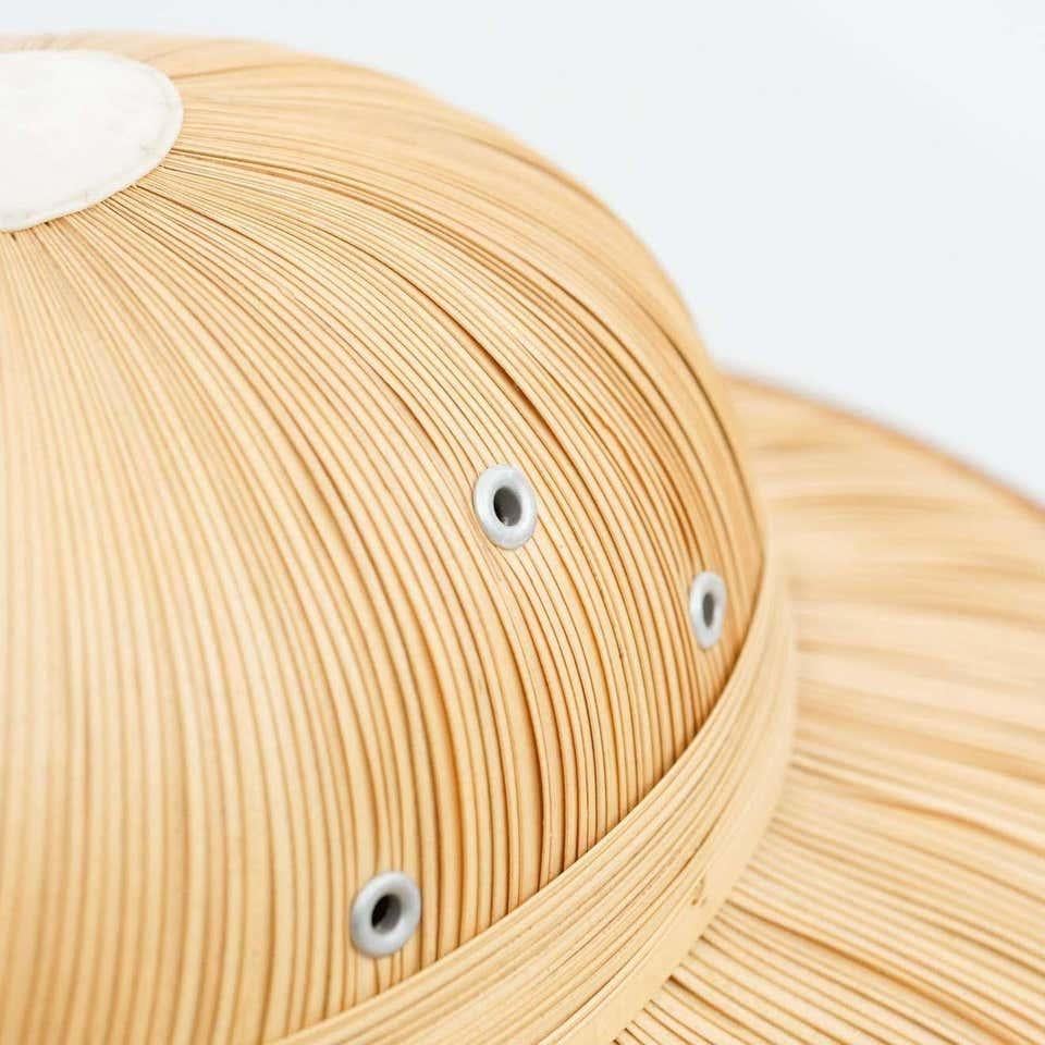 Antique Asian Rattan Hat, circa 1950 5