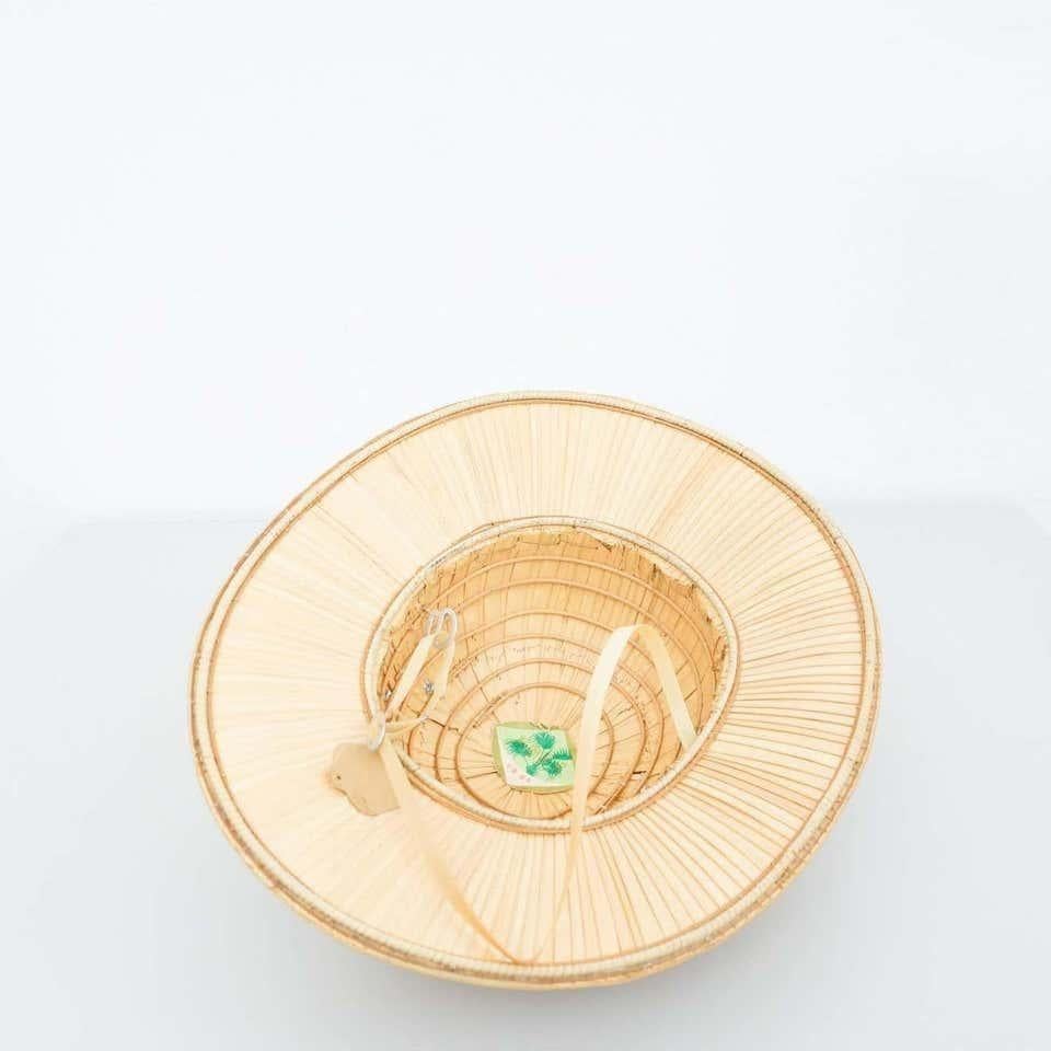 Antique Asian Rattan Hat, circa 1950 For Sale 1
