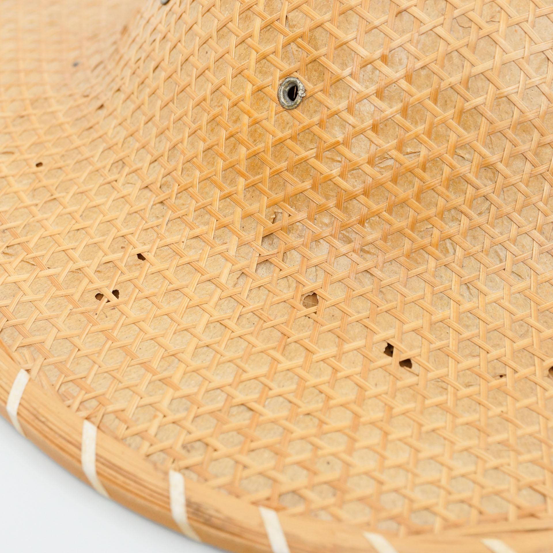 Antique Asian Rattan Hat, circa 1950 For Sale 3