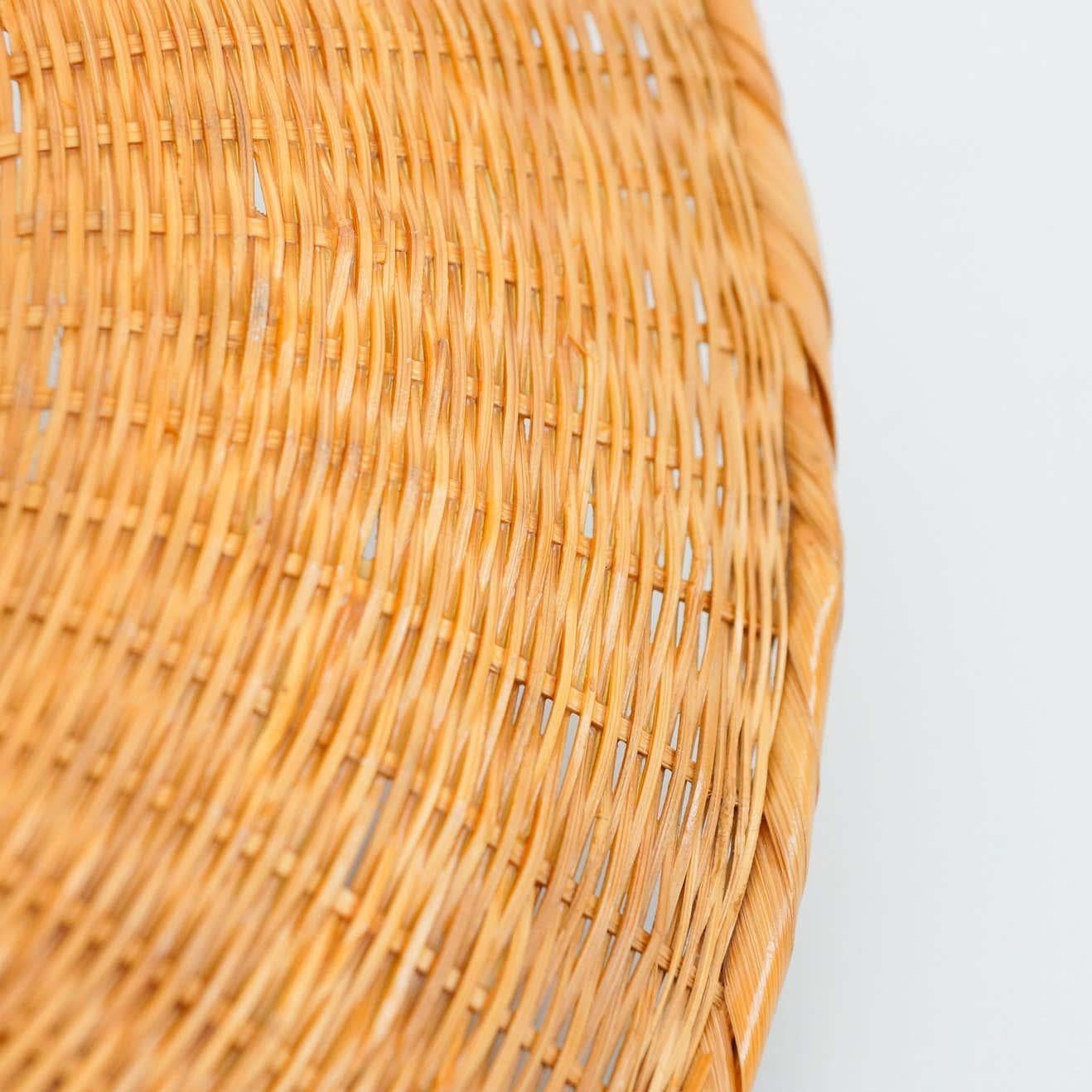 Antique Asian Rattan Hat, circa 1950 3