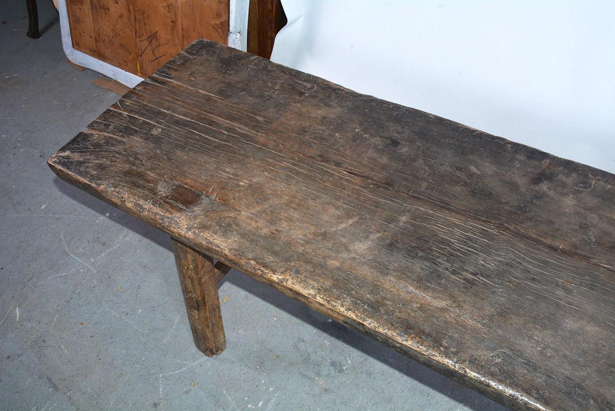 Antique Asian Teak Wood Bench or Coffee Table In Good Condition In Sheffield, MA