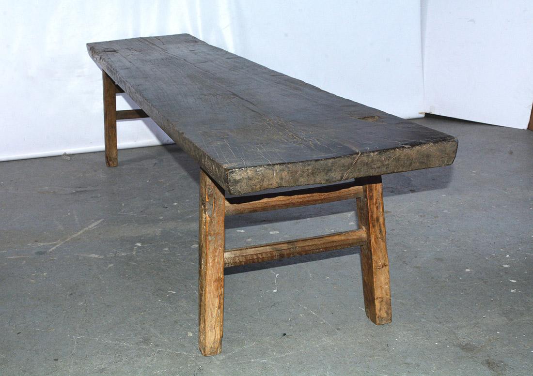 20th Century Antique Asian Teak Wood Bench or Coffee Table