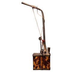 Pipet d'eau asiatique ancien en cuivre jaune, écaille de tortue, pièce de collection pour fumeurs