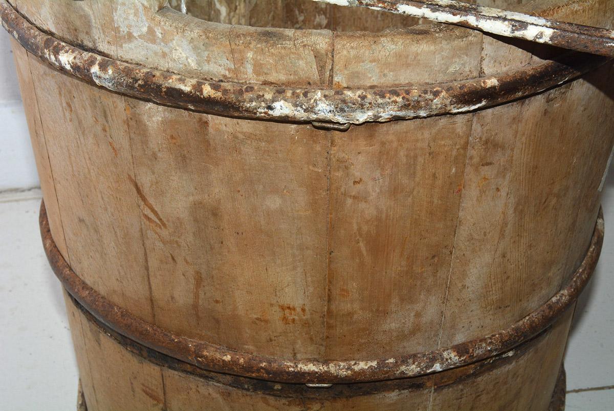 old wood bucket
