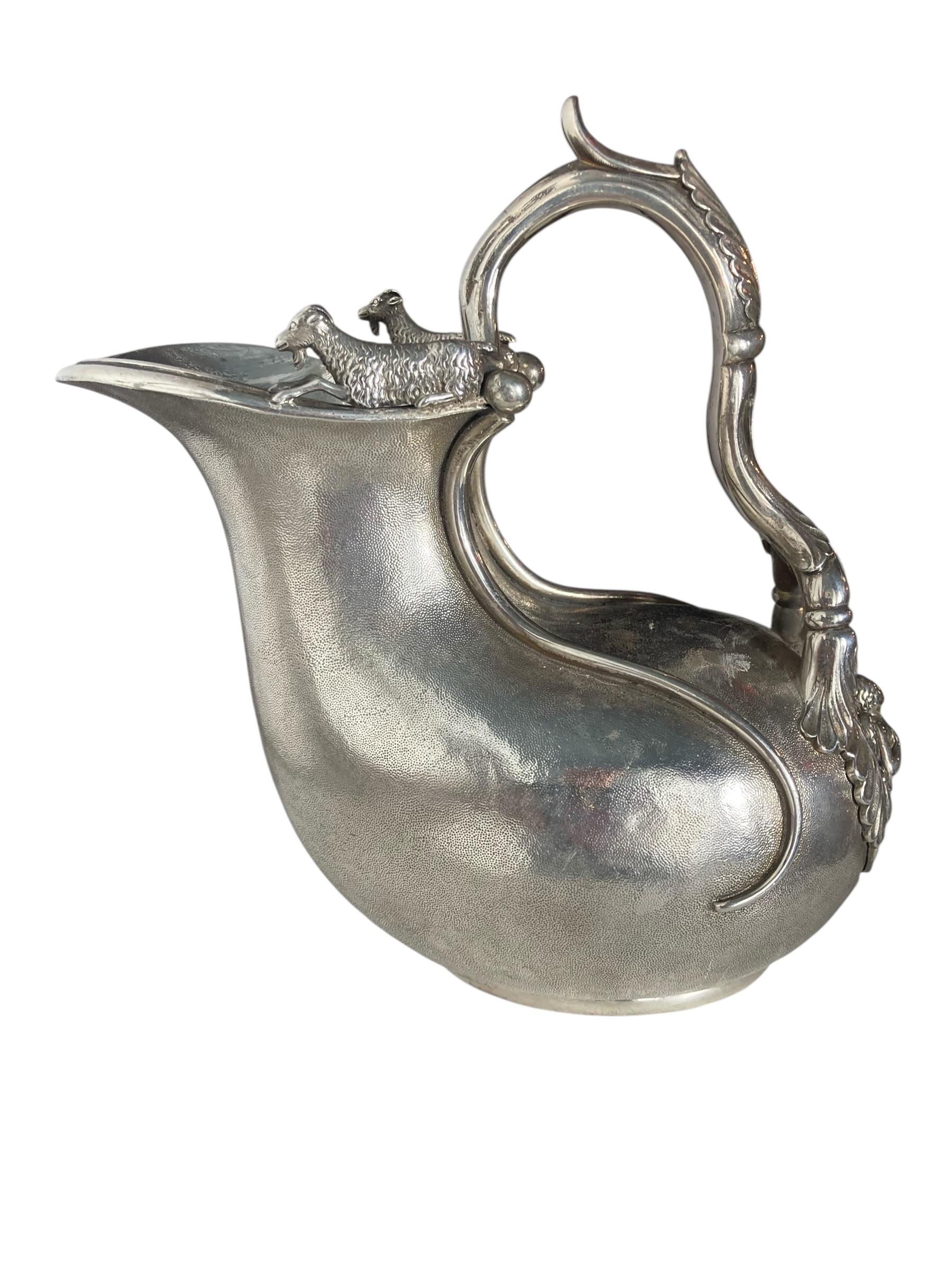 Antique Askos Jug Sterling Silver with markings 19th Century