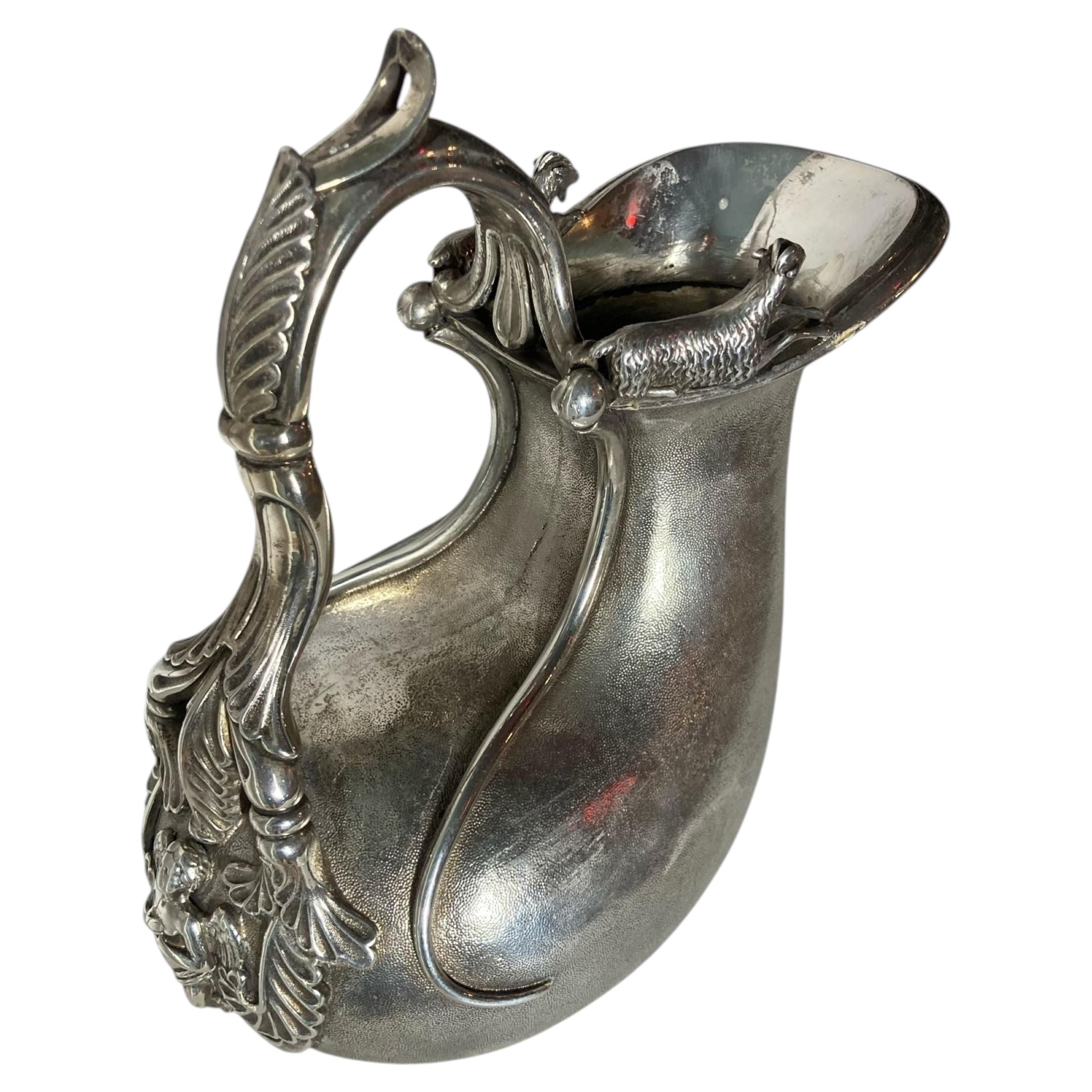 Rare Antique Askos Jug Sterling Silver with markings 1800's