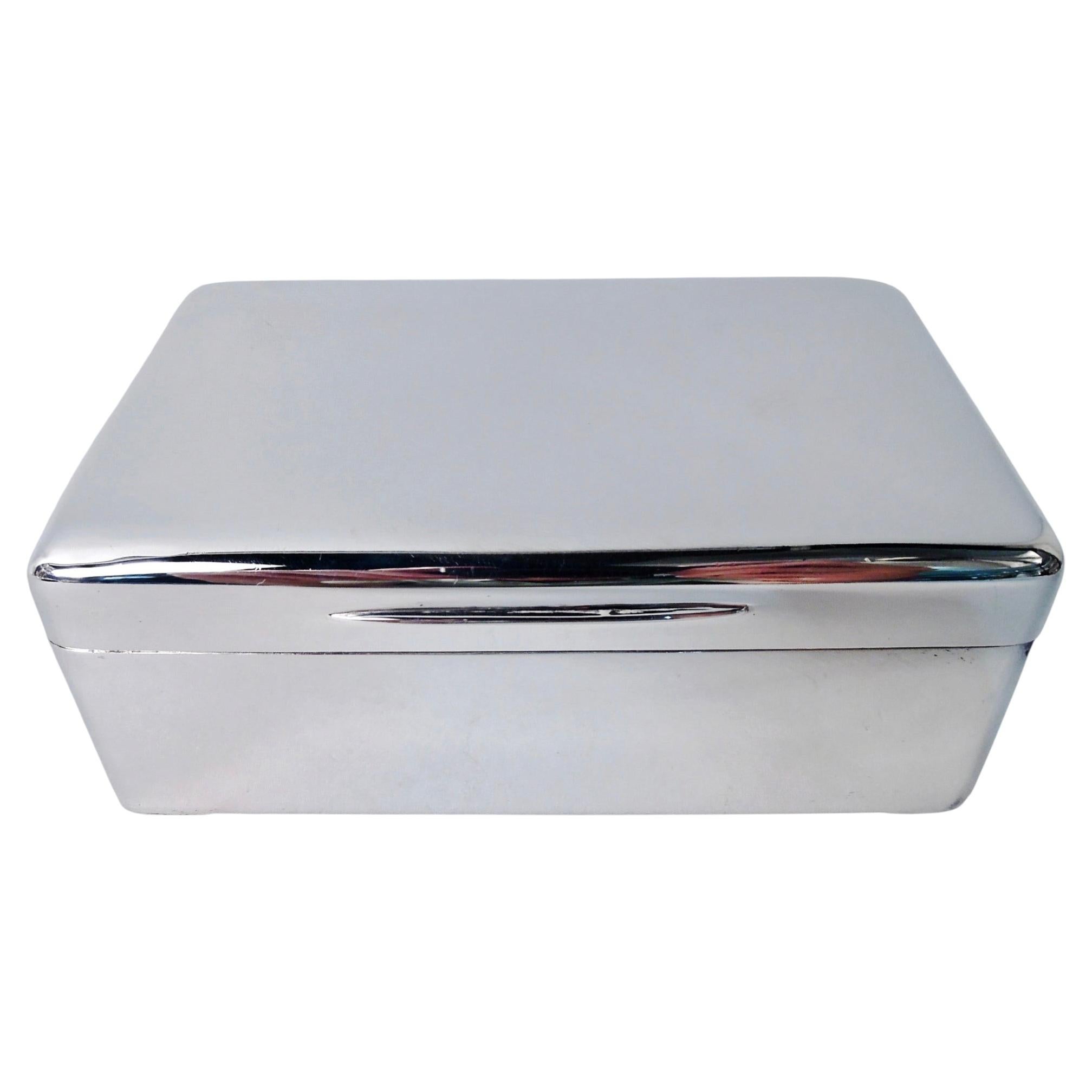 Antique Asprey English Victorian Sterling Silver Box, 1900