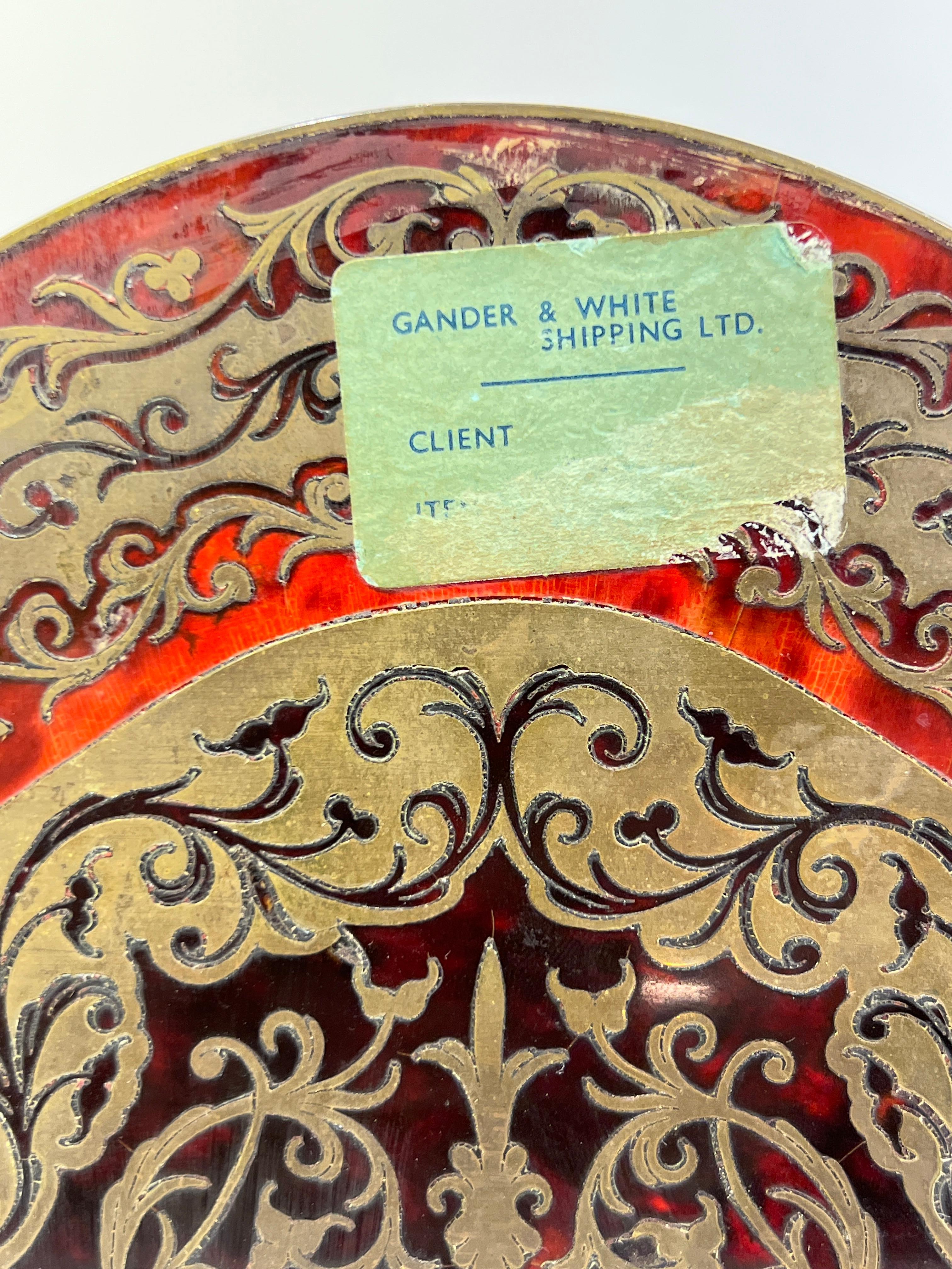 Antiguo juego de minilibros de referencia Asprey y estante con incrustaciones de Boulle siglo XX en venta