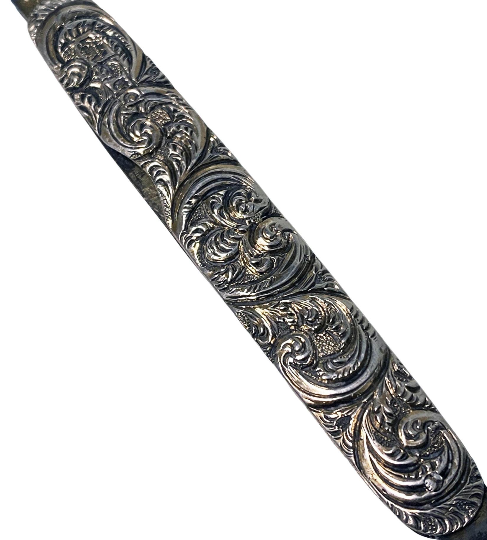 Antikes Asprey Silber-Bleistiftstrickmesser London 1888 im Zustand „Gut“ in Toronto, ON