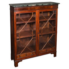 Antique Astragal Glazed Bookcase, English, Display Book Cabinet, Victorian, 1880