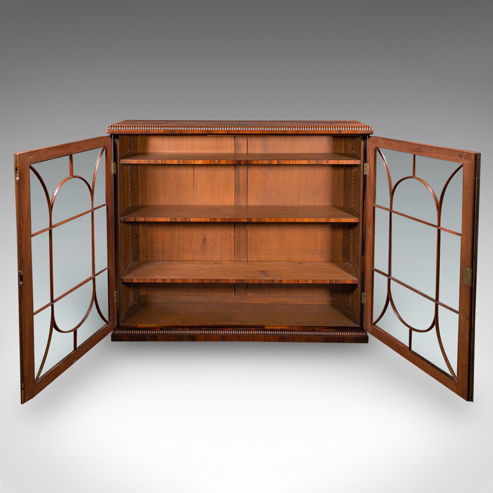 Regency Bibliothèque de salle à dessin émaillé Astragal ancienne, anglaise, vitrine, Régence en vente