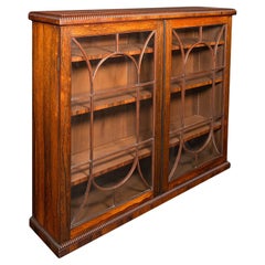Antique Astragal Glazed Drawing Room Bookcase, English, Display Cabinet, Regency