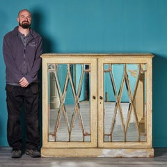 Antique Astral Glazed Mirrored Cabinet
