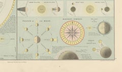 Antique Astronomical Chart of the Solar System and Seasons – Black’s Atlas, 1884